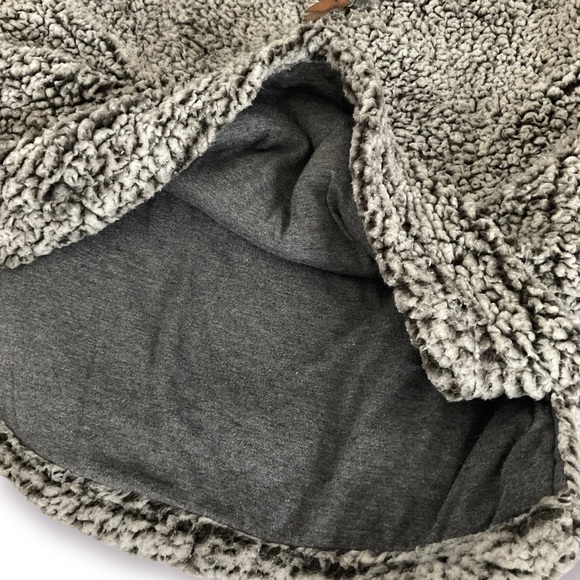 Thread & Supply Two Tone Sherpa 1/4 Zip Pullover Brown Sz M - Picture 8 of 11
